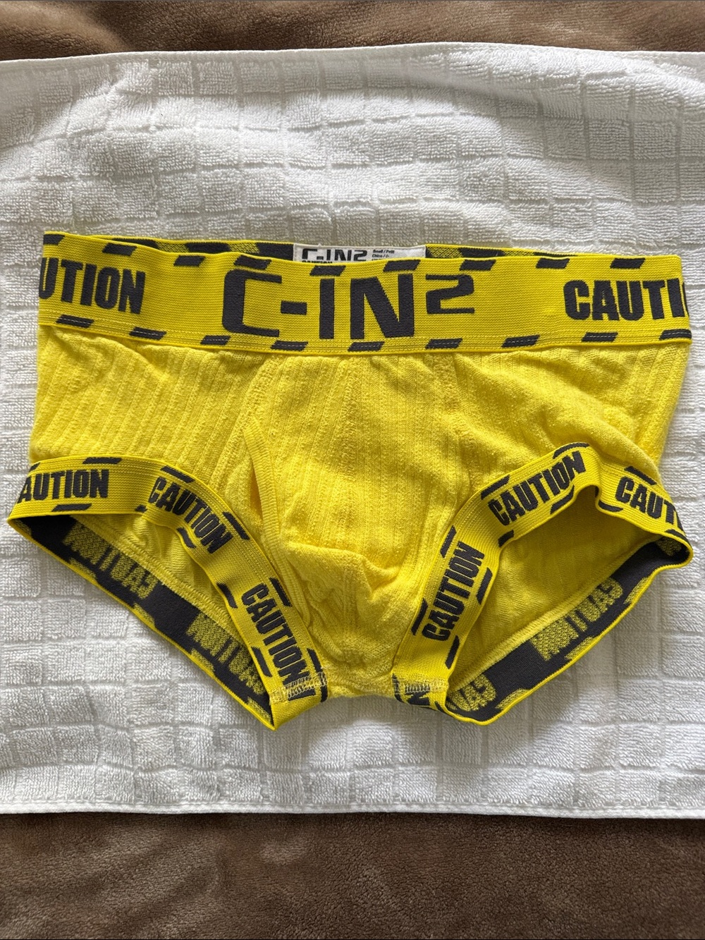 C-IN2 Men’s Yellow 'Caution' Briefs